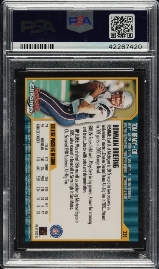 Tom Brady RC — 2000 Bowman Chrome