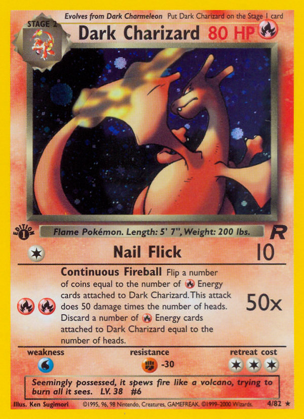 Dark Charizard (Holo) — Team Rocket