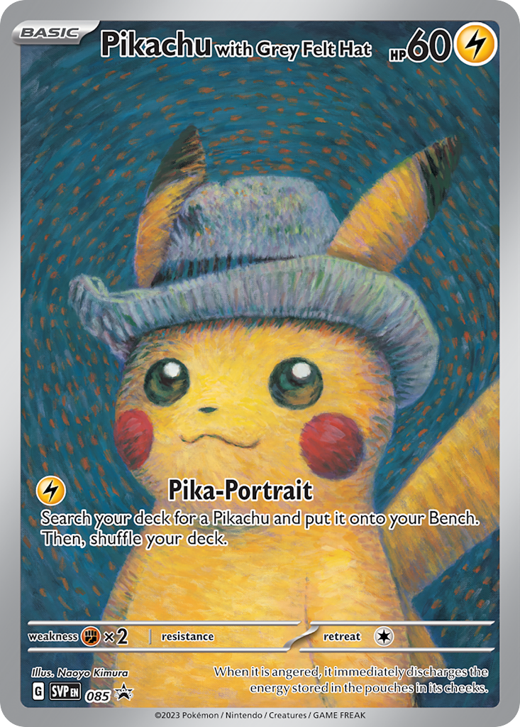 Pikachu with Grey Felt Hat — SVP Promo (Van Gogh)