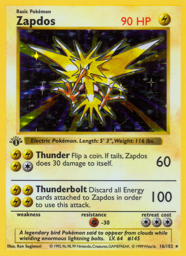 Zapdos (Holo) — Base Set